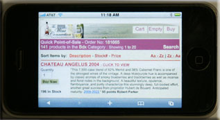 Welcome to the Wine Connection. Use your iPhone&reg; or iPod Touch&reg; to order our collector and rare wines.