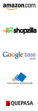 Integrated with Amazon, Apple iPhone, Google Base, Shopzilla, Tax Data Systems, Quepasa... and more!